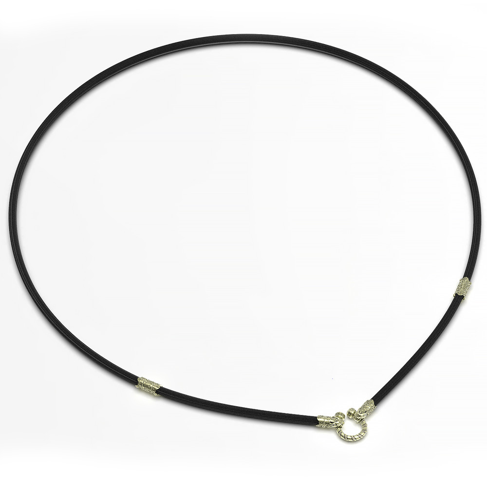 Шнурок шёлковый из зелёного золота c шёлковым шнурком