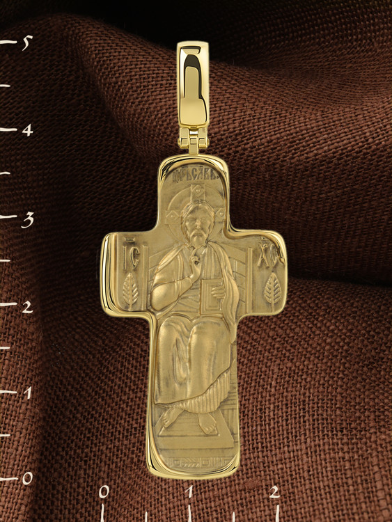 Крест из лимонного золота