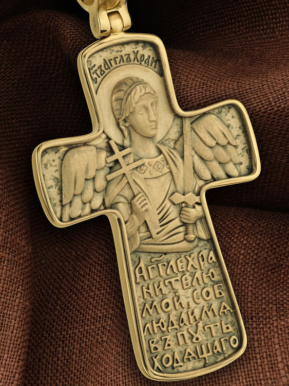 Крест из лимонного золота