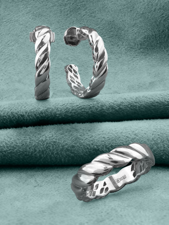 Серьги из белого золота