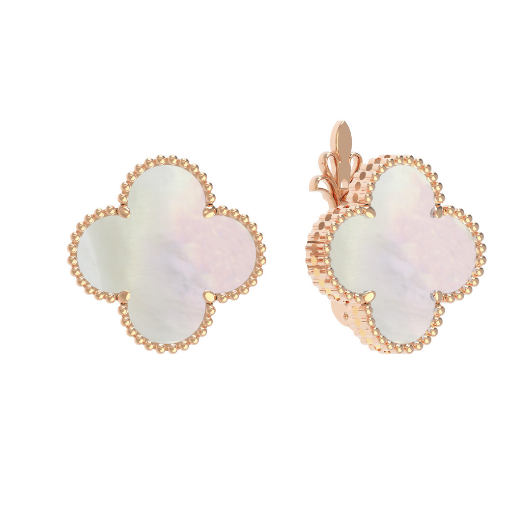 Серьги из золота c перламутром