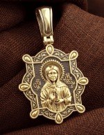 Образок из лимонного золота 585 пробы