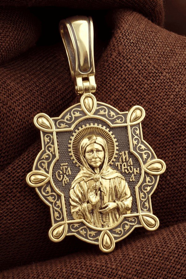 Образок из лимонного золота 585 пробы