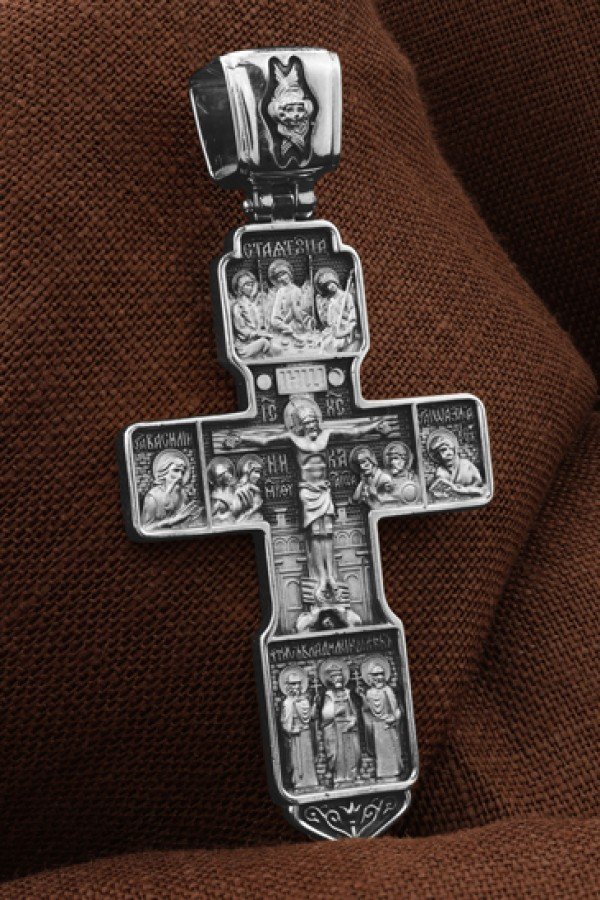 Крест из белого золота