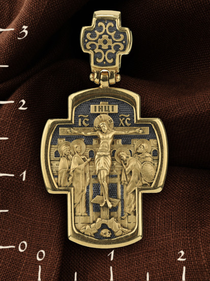 Крест из лимонного золота