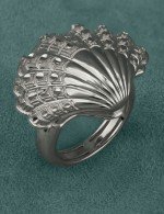 Кольцо из белого золота c рубином