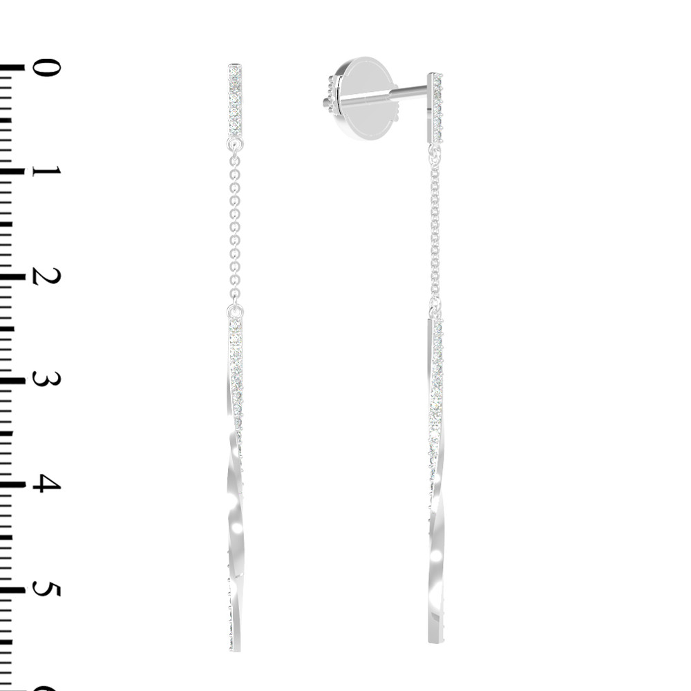 Серьги из белого золота c бриллиантами