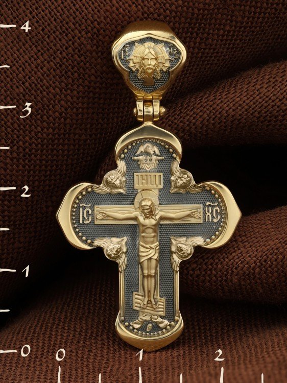 Крест из лимонного золота