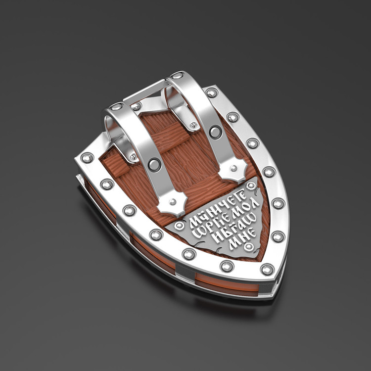 Образок из белого золота c деревом груши