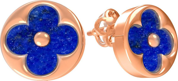 Серьги из золота c лазуритом