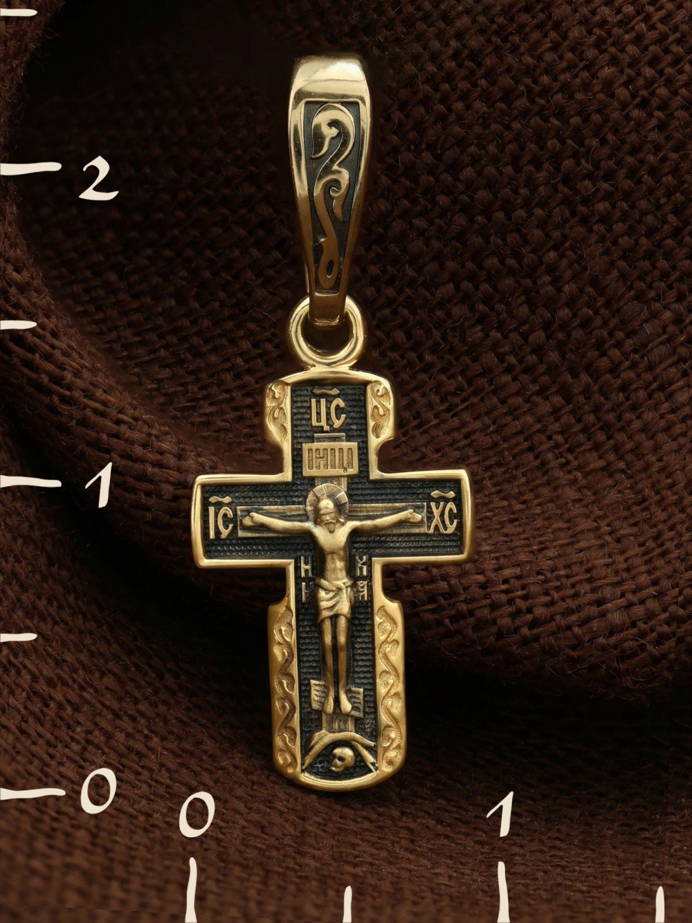 Крест из лимонного золота