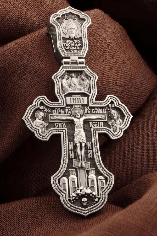 Крест из белого золота