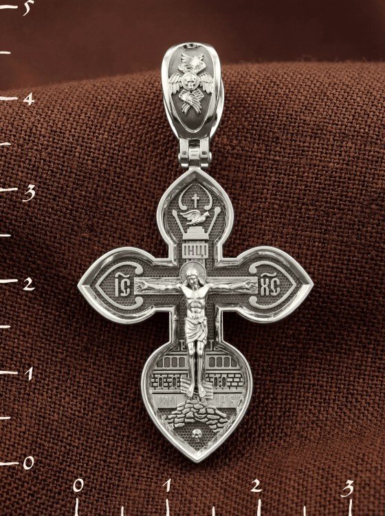 Крест из белого золота