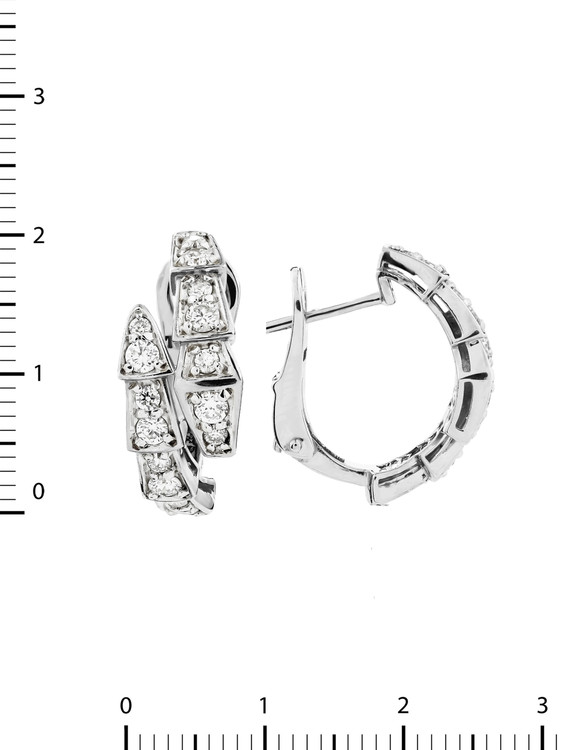 Серьги из белого золота c бриллиантами