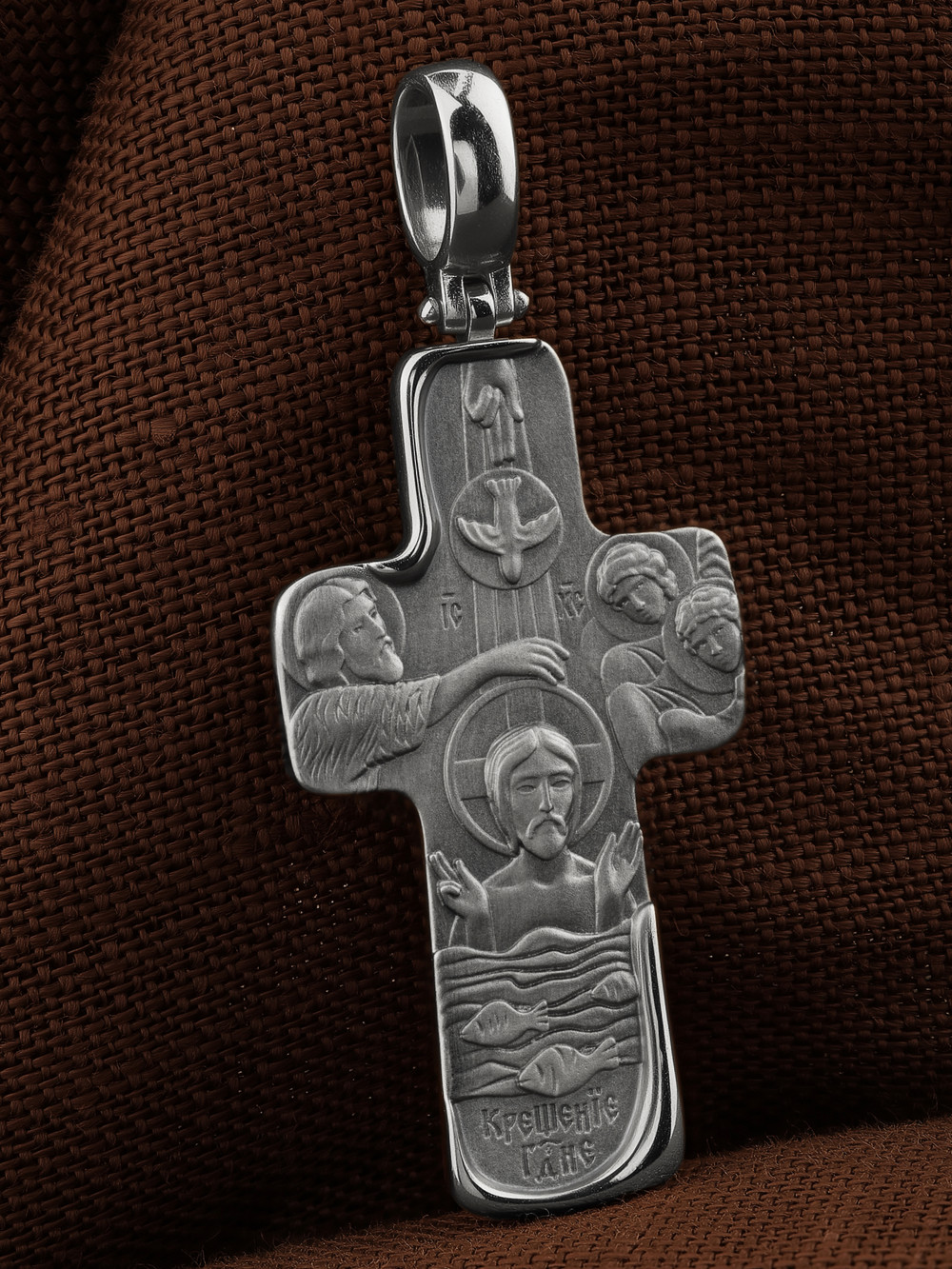 Крест из белого золота