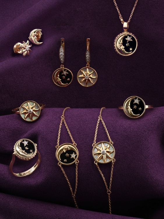 Серьги из золота c бриллиантами