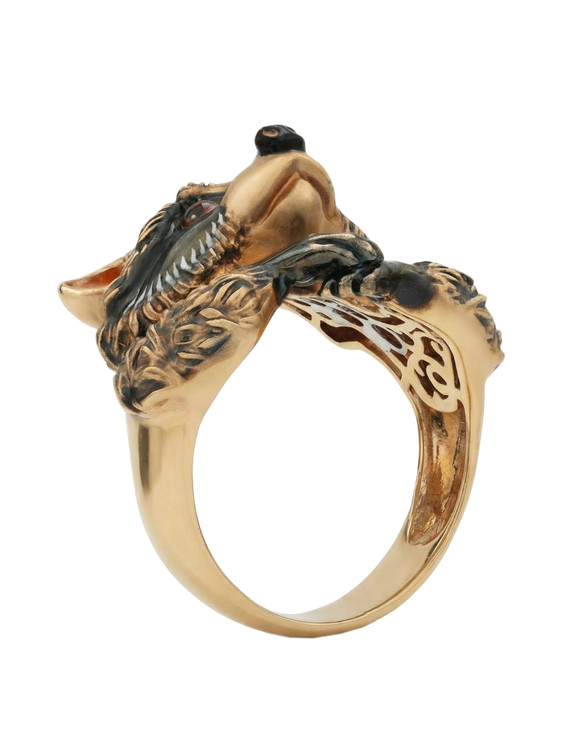 Кольцо из золота c эмаль