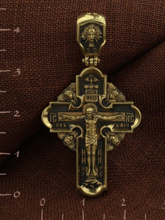 Крест из лимонного золота