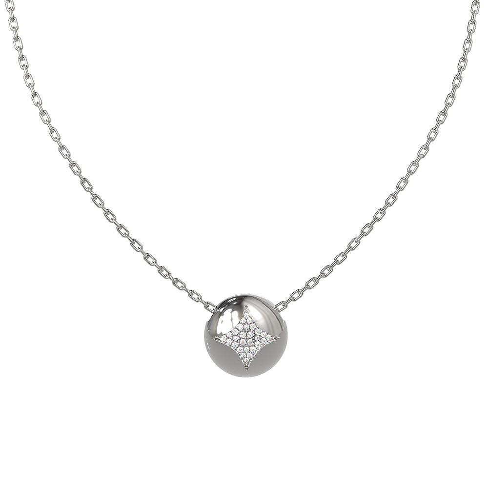 Колье из белого золота c бриллиантами