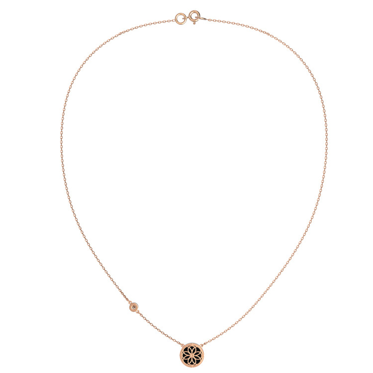 Колье из золота c бриллиантами и ониксом