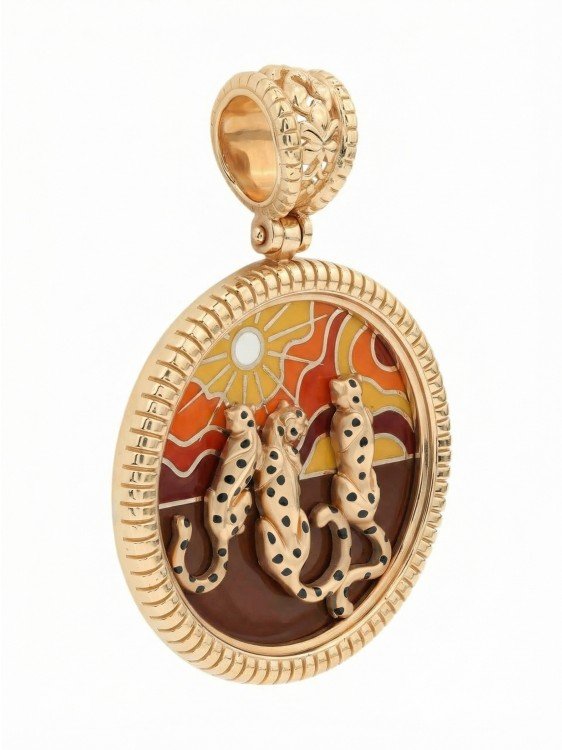 Подвеска из золота c эмаль