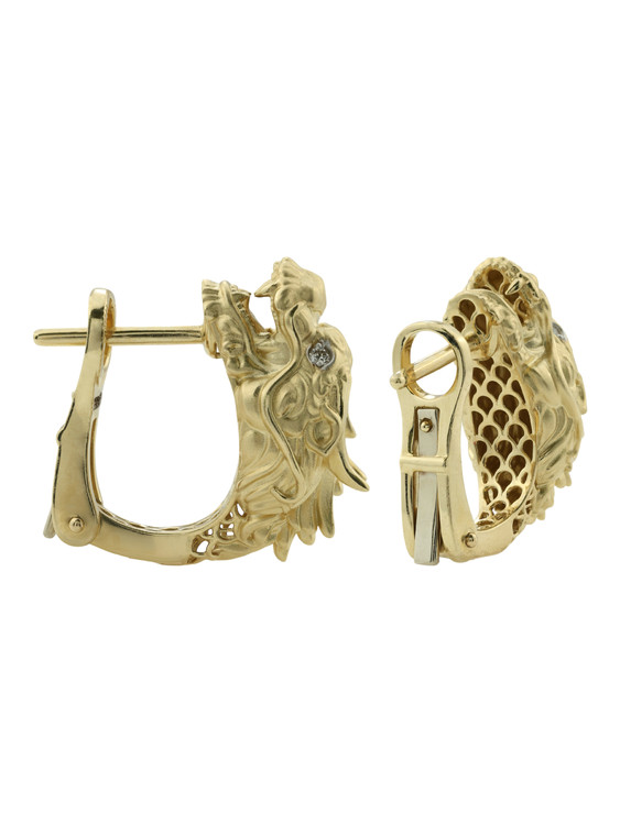 Серьги из лимонного золота c бриллиантами