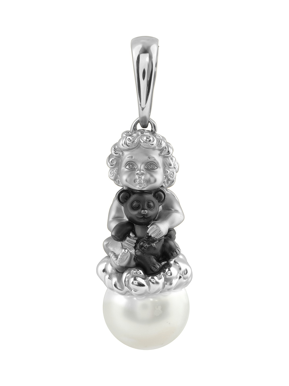 Подвеска из белого золота c жемчугом