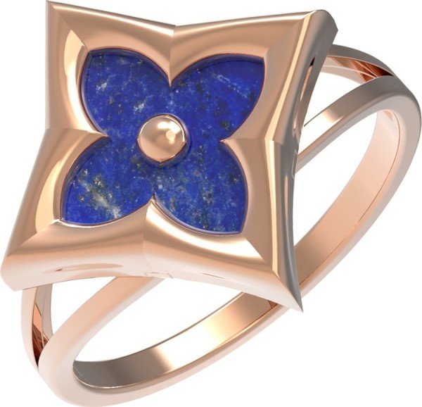 Кольцо из золота c лазуритом