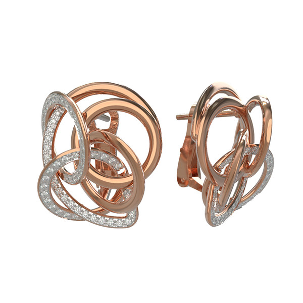 Серьги из золота c бриллиантами