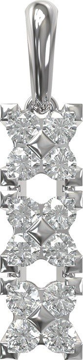 Подвеска из белого золота c бриллиантами