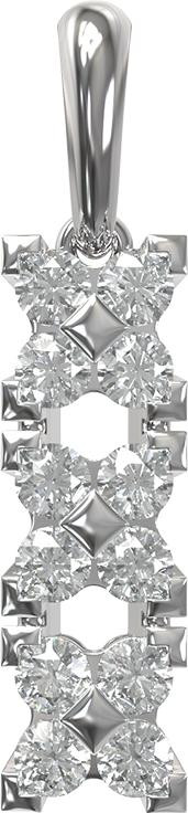Подвеска из белого золота c бриллиантами