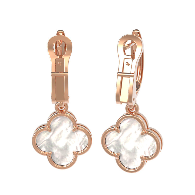 Серьги из золота c перламутром