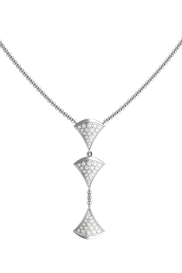 Колье из белого золота c бриллиантами