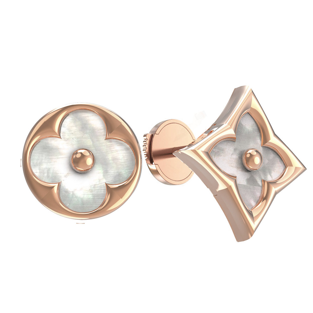 Серьги из золота c перламутром