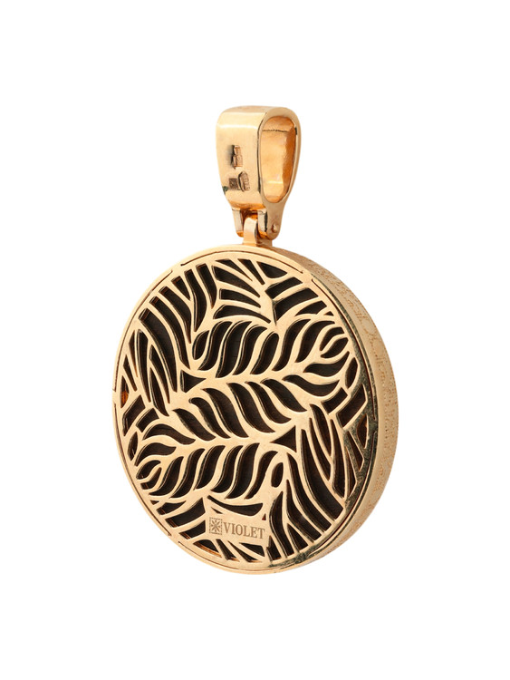 Подвеска из золота c эбеновым деревом