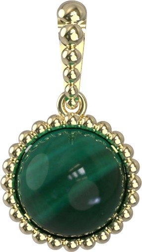 Подвеска из лимонного золота c малахитом
