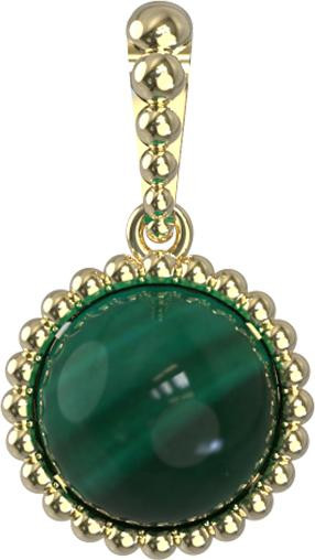Подвеска из лимонного золота c малахитом
