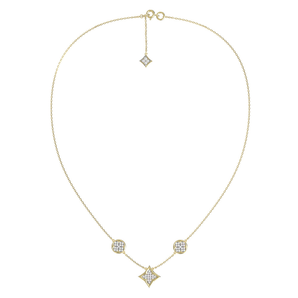 Колье из лимонного золота c бриллиантами