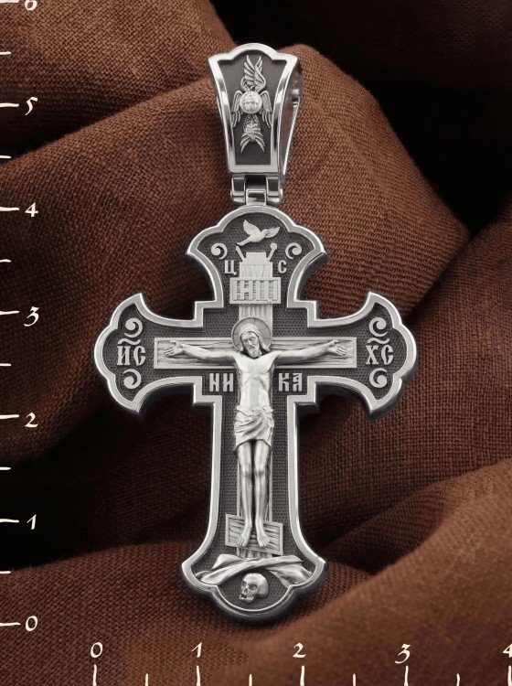 Крест из белого золота