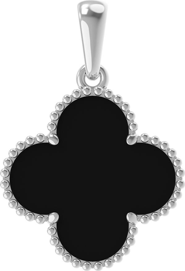 Подвеска из белого золота c ониксом