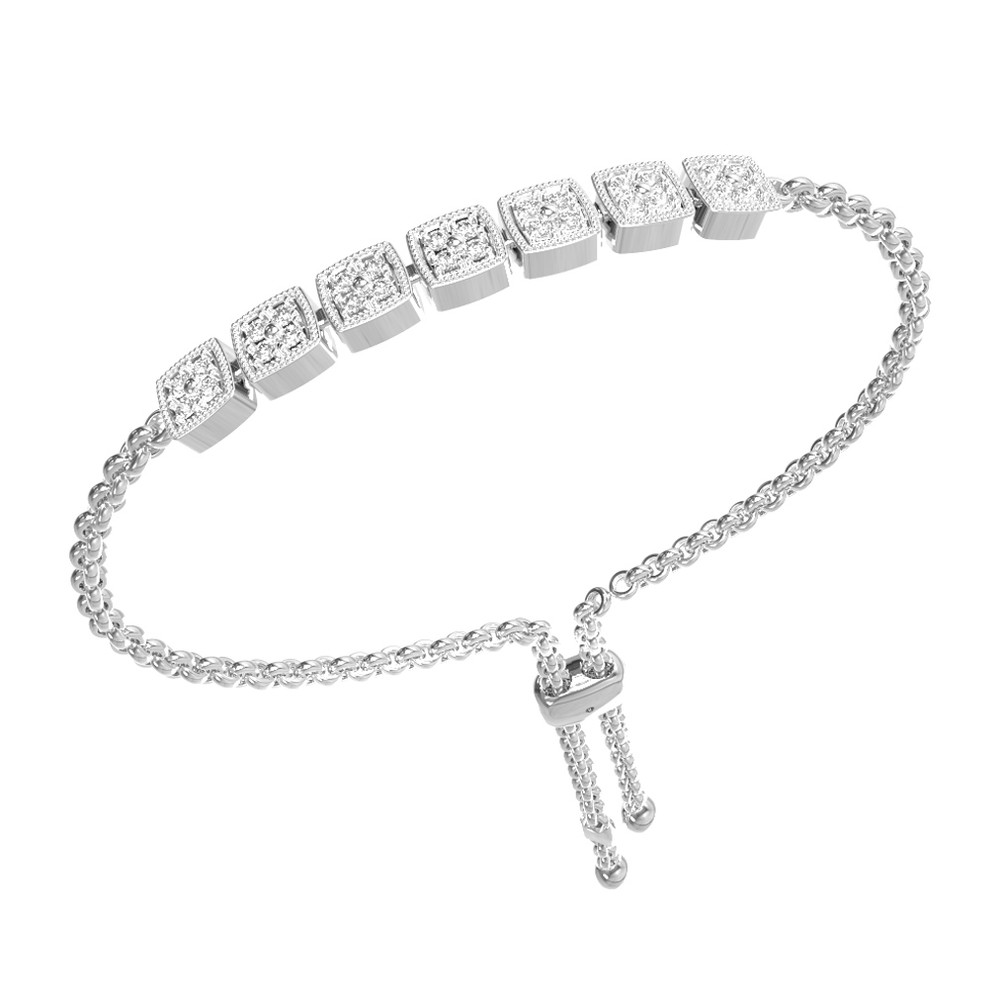 Браслет из белого золота c бриллиантами