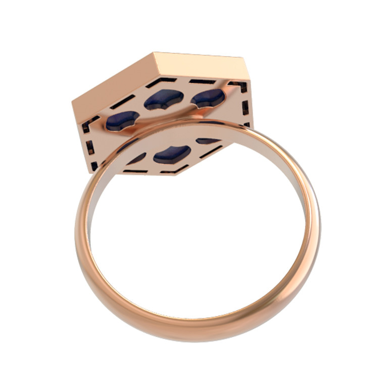 Кольцо из золота c лазуритом