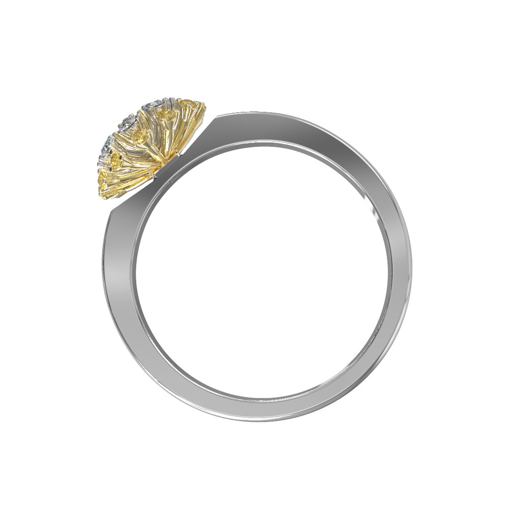 Кольцо из белого золота c бриллиантами