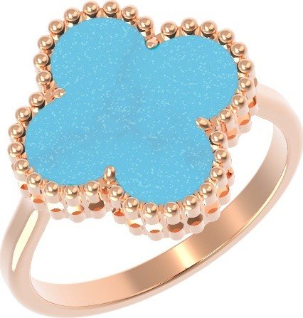 Кольцо из золота c бирюзой