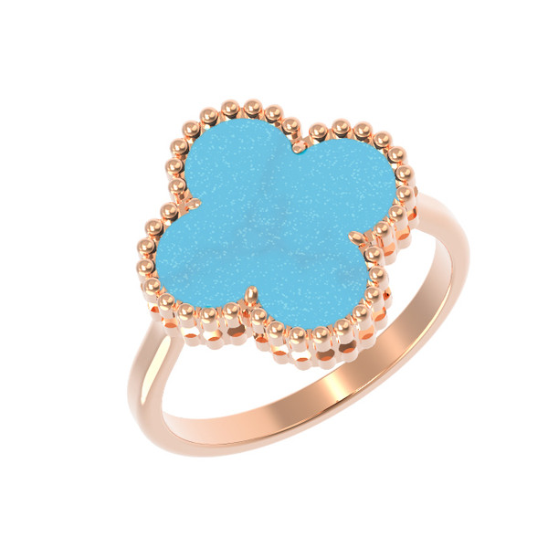 Кольцо из золота c бирюзой