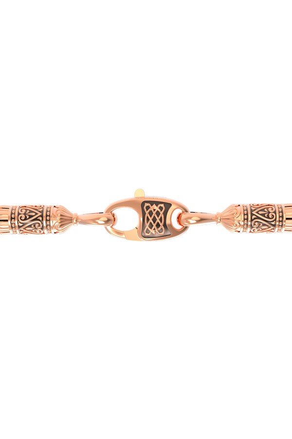 Гайтан из золота c кожаным шнурком