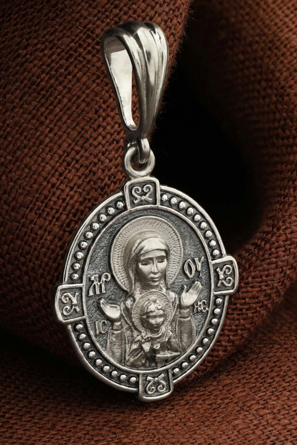 Образок из белого золота 585 пробы