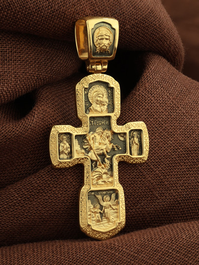 Крест из лимонного золота