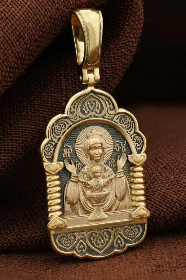 Образок из лимонного золота 585 пробы