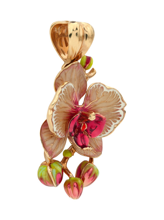 Подвеска из золота c эмаль